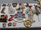 Lot 40  Lions Club Pins Buttons Texas International Lapel Gold Silver Tone Pins