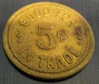 Trade Token  sam Johnson  saloon  mpls  Minn  mn  brass
