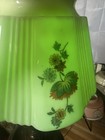Antique Lightolier Flush Deco Nouveau Fixture Custard   Uranium Glass To Restore