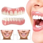 Soft Silicone Denture Kit Upper   Lower Teeth Dental Care Set