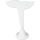 White Faux Leather Leaf Earring Jewelry Display Stand 5 