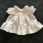 Vtg Bryan Baby Girl Dress 3-6 Mos Full Circle   Lace Ruffle Slip Pink White 3 Pc