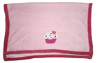 Pink Cupcake Baby Blanket Heart Black White Sprinkles Soft Fleece Htf Security