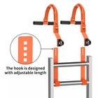 2 In 1 For 2 Pack Ladder Roof Hook 500lbs T-bar Rubber Handle W  Wheels Free