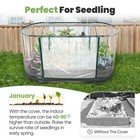 King Bird Raised Garden Bed With Cover 71x36x12 In Clear 6x3x1 Ft