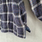 Van Heusen Shirt Mens Medium Blue Plaid Wool Vintage Quilted Jacket Shacket