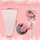 200pcs Mother s Day Clear Flower Bouquet Bags Plastic Floral Cellophane Sleeves 