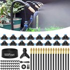 100ft Adjustable Drip Irrigation Kit Automatic Garden Watering System 360   Drip