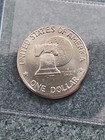 1976 Type 2 Eisenhower Dollar  1   huge Error Struck Off Center  