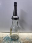 Gulf Motor Oil Bottle Spout Cap Glass Vintage Style Gas Station