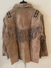 Native American Indian Beaded Handmade Buckskin Suede Fringe Mountain Man Jacket
