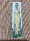 Vintage E  Smithson resin Folk Art Cat Plaque   Floral Wall Art 3 75  X 10 75 