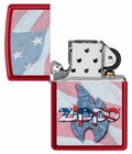 Zippo Windproof Lighter  Retro Flag  Zippo Flame   Zippo Logo  49781  New In Box