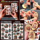 Rub On Transfers Stickers 2 Sheets For Crafts Cloth Glass Acrylic