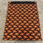 Vintage Completed Cross Stitch Halloween Wall Hanging Black Cat Witch Ghost