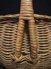 Vintage French Wicker Woven Gathering Basket With Handle Farmhouse Cottage 18   
