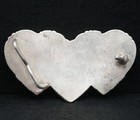 Wb13107 Vintage 1970s  three Hearts  Western Design Montana Silversmiths Buckle