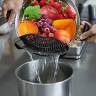 Auoon Clip On Strainer Silicone For All Pots  Standard 8 86 X 3 55 In  Black