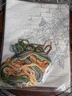 Hanging Branch With Monarch Butterfly Vintage Crewel Kit Spinnerin Nip 14x14