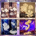 4pcs Flower Floor Lamp Led Lace Flower Wedding Decor Garden Decoration Usa