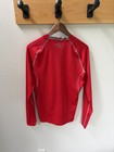Under Armour Compression Long Sleeve Shirt  Heat Gear  Men   s Large  Red