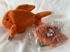 Retired Beanie Buddy And Baby Set Of Goldie The Fish 1993 1994 Tag Errors