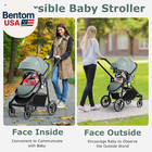 2 In 1 Baby Stroller  High Landscape Infant Stroller   Reversible Bassinet Pram 