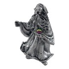 Wizard Magician Mythical Figurine 4  Resin Collectible With Crystal Ball