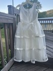 Jayne Copeland Ivory Tulle Ball Gown Dress Girls Size 12 Sleeveless Flower  Girl