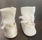 Vintage Baby Christening Baptism Gown Set  Heirloom Lace White  0-3 Months