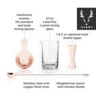 Viski Copper Bartender Kit 4pcs Set   Drink Mixers For 800ml 