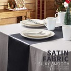 12 Pcs Black Satin Table Runners 12x72 Inch Wedding Party Banquet Decor