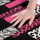 Leopard Zebra Bathroom Rugs 20 x32  Cheetah Pink White Black Bath Rugs For Sh   
