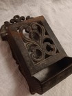 Vintage Victorian Style Wall-mounted Cast Iron Match Holder  match Safe 