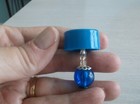 Dollhouse Miniature Non Electric Table dresser Lamp - Bright Blue