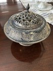 Wilcox S p  Co International Silver Paisley Holloware Centerpiece W frog Lid 819