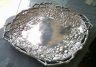 Tray Arthur Court 1993 Aluminum 16  Large Decorative Grape Motif Platter