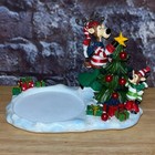 2011 Yankee Candle Reindeer Christmas Tree Large Candle Jar Holder Decor
