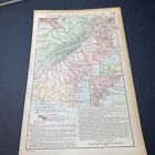 Year 1607-1760 Southern Colonies Us 1920 s Antique Color Map Frameable Wall Art