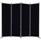 4 Panel Folding Room Divider - 6 Ft Privacy Screen  Freestanding Partition  89 