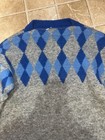 Vintage 1960s Argyle Diamond Pattern Iceland Sweater Made In Sweden Wool