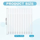 100 Pcs 1mm Heat Erasable Gel Pens Refills For Fabric  White Ink