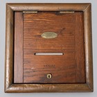 Antique C1900 Reinle-salmon Jury Ballot Box Glass Oak Baltimore Md Courthouse