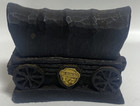 Vintage Covered Wagon Handcrafted From Coal  Iowa State Souvenir