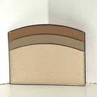 Coach Curve Card Case  Leather  Ivory tan
