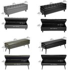Uimoso Pu Leather Ottoman Bench Shoe Seat W  Metal Legs Shoe Bench For Entryway