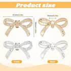 2 Pairs Rhinestone Bow Shoe Clips Bridal Wedding Shoe Accessories