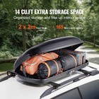 Rooftop Cargo Carrier 14 Cubic Feet Luggage Storage Box Abs For Suvs Cars