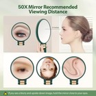 50x Magnifying Mirror With Dual-sided 1x 50x Magnification - Portable Handheld M