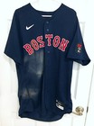 Rafael Devers Game Used--2022 Red Sox Navy Road Jersey--unwashed--mlb Authentic